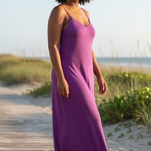 Elegant Purple Maxi Dress XL